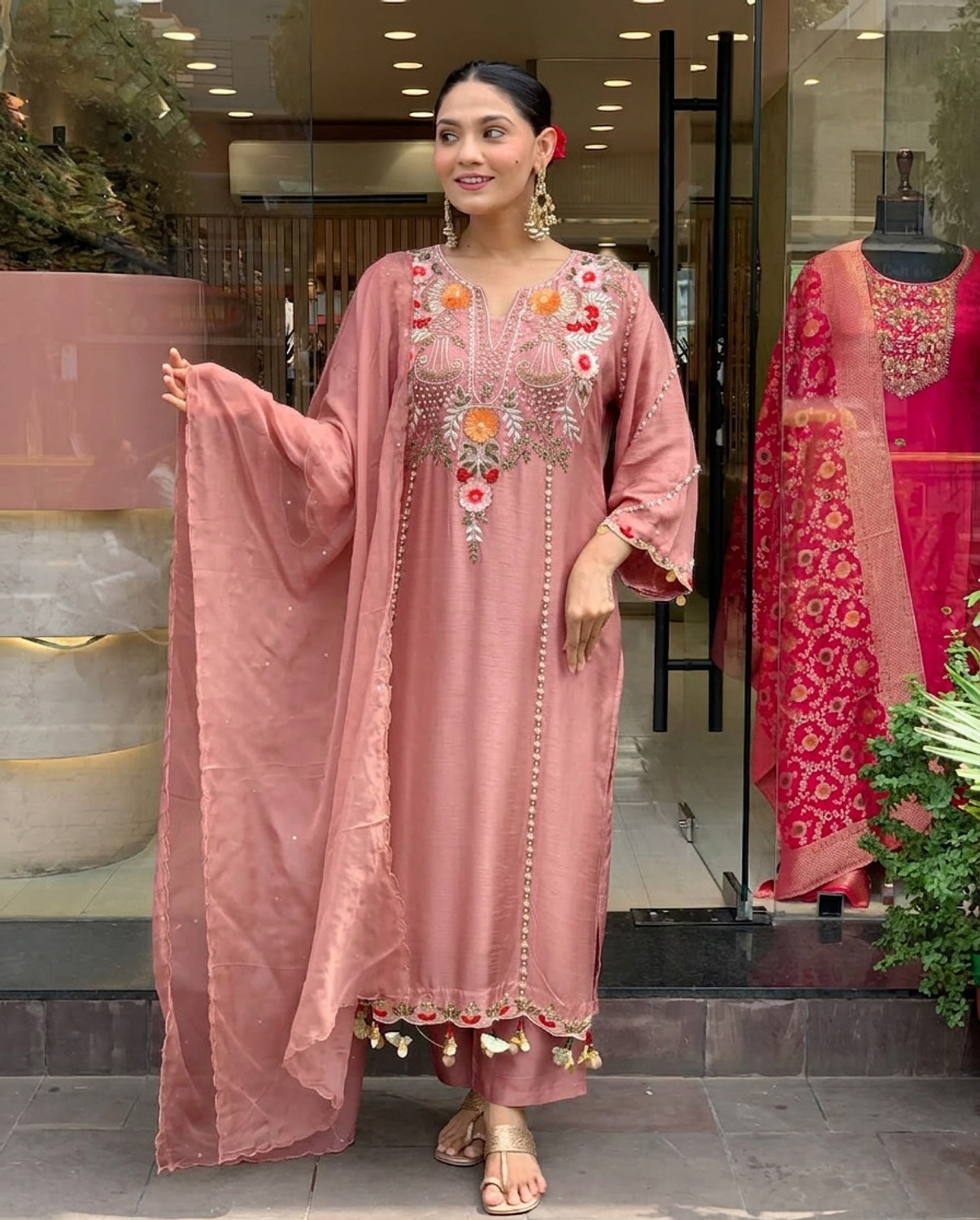 Image of PRASAANCREATION Women Kurta Pant Dupatta Set