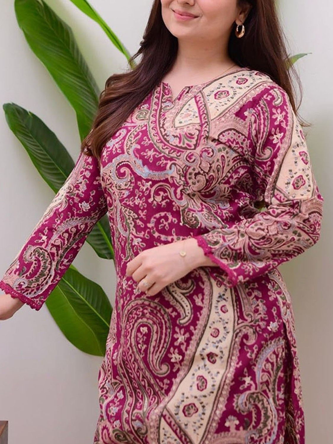 Image of TREADMO Women Kurti Palazzo Set