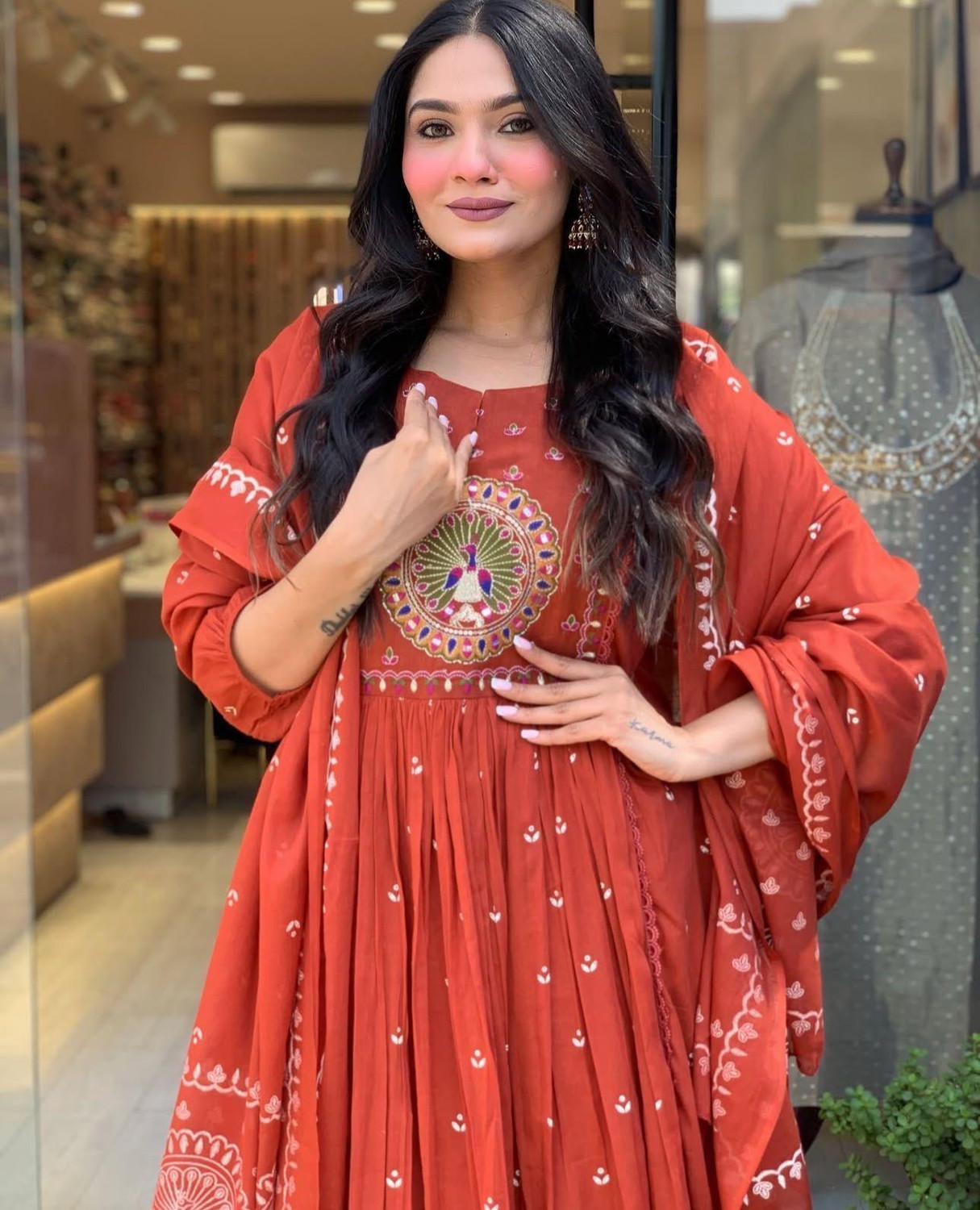 Image of Rangshalaa Women Kurta Palazzo Dupatta Set