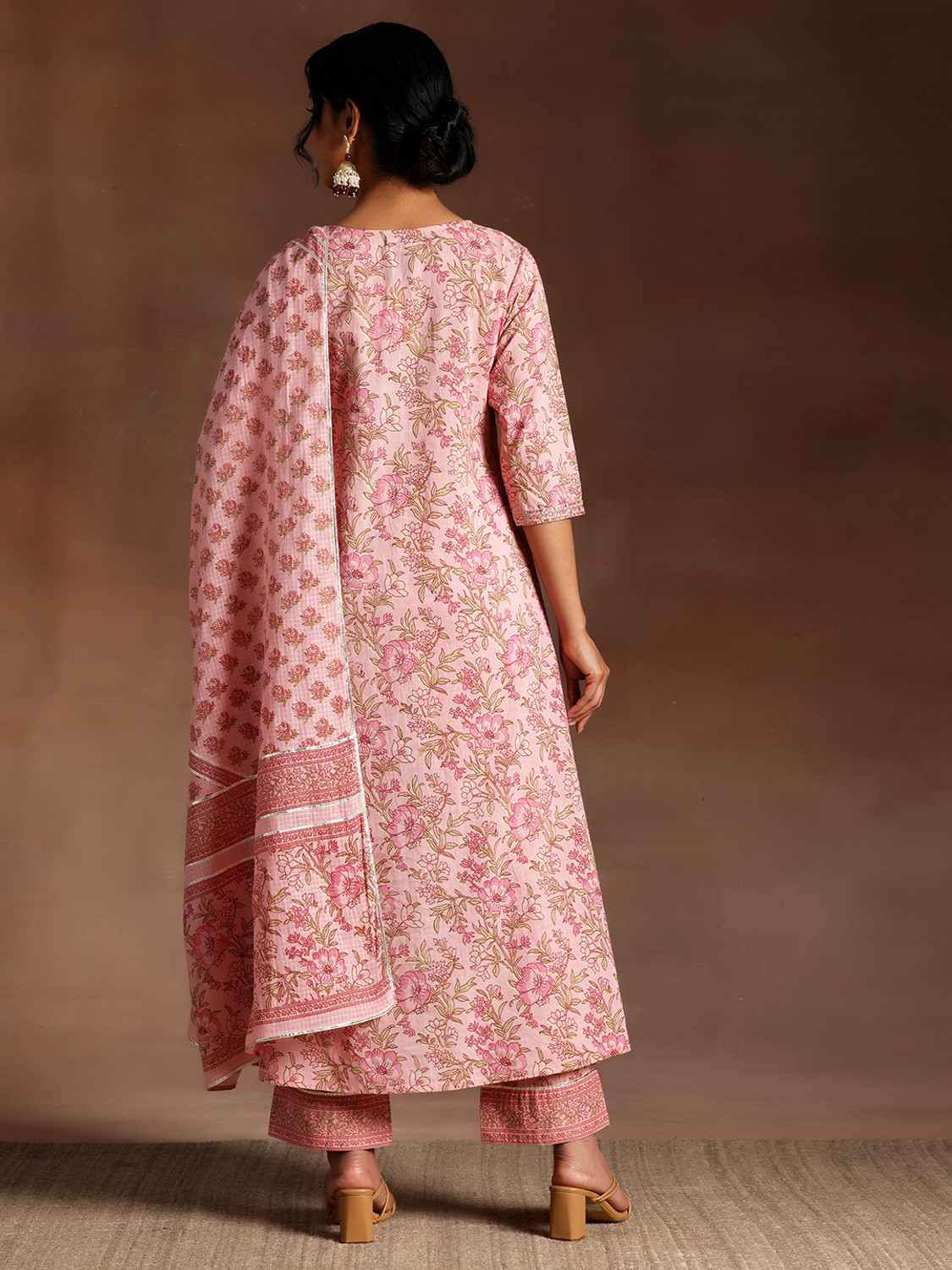 Image of LIBAS Women Kurta Palazzo Dupatta Set