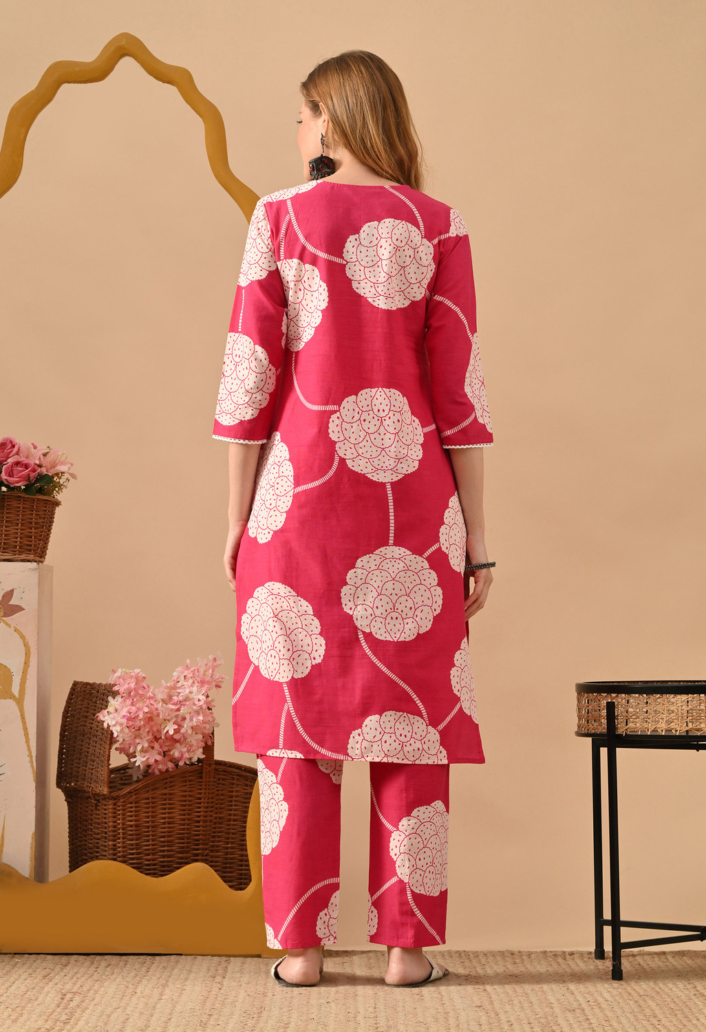 Image of KKFAB Women Pure Cotton Kurta Pant Set