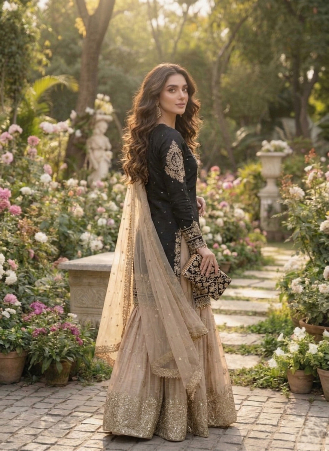 Image of DEETIBOUTIQUE Women Kurta Sharara Dupatta Set