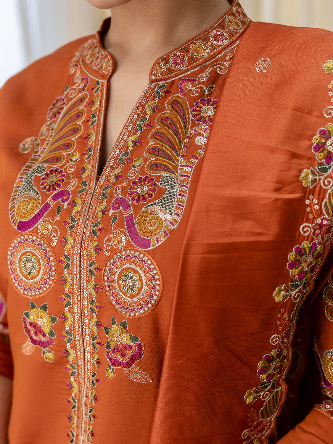 Image of VredeVogel Women Kurta Palazzo Dupatta Set