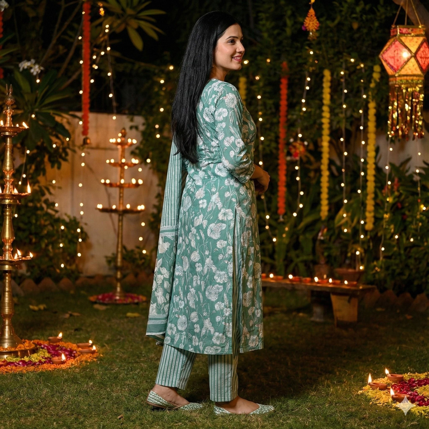 Image of GIGNAR Women Kurta Pant Dupatta Set