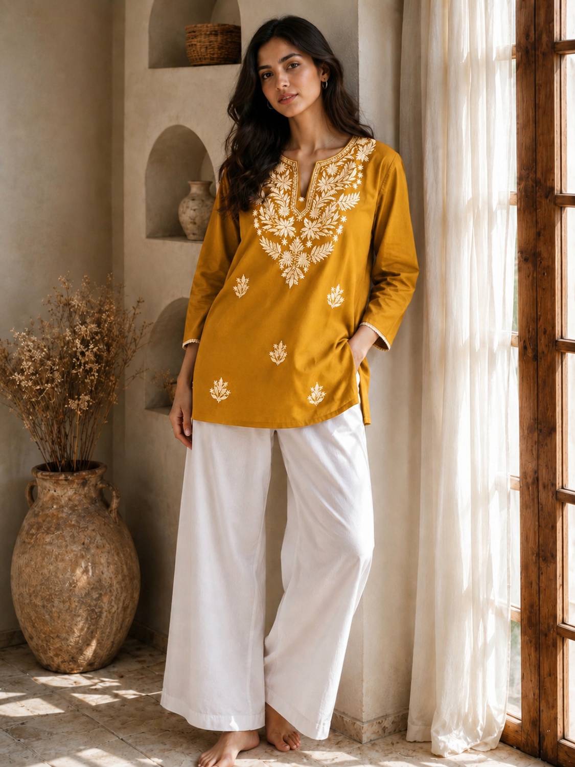 Ethnorio Women Kurti Palazzo Set - Image 4