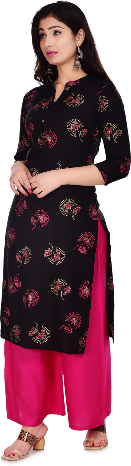 Image of TRUE WORLD Women Viscose Rayon Kurta Palazzo Set