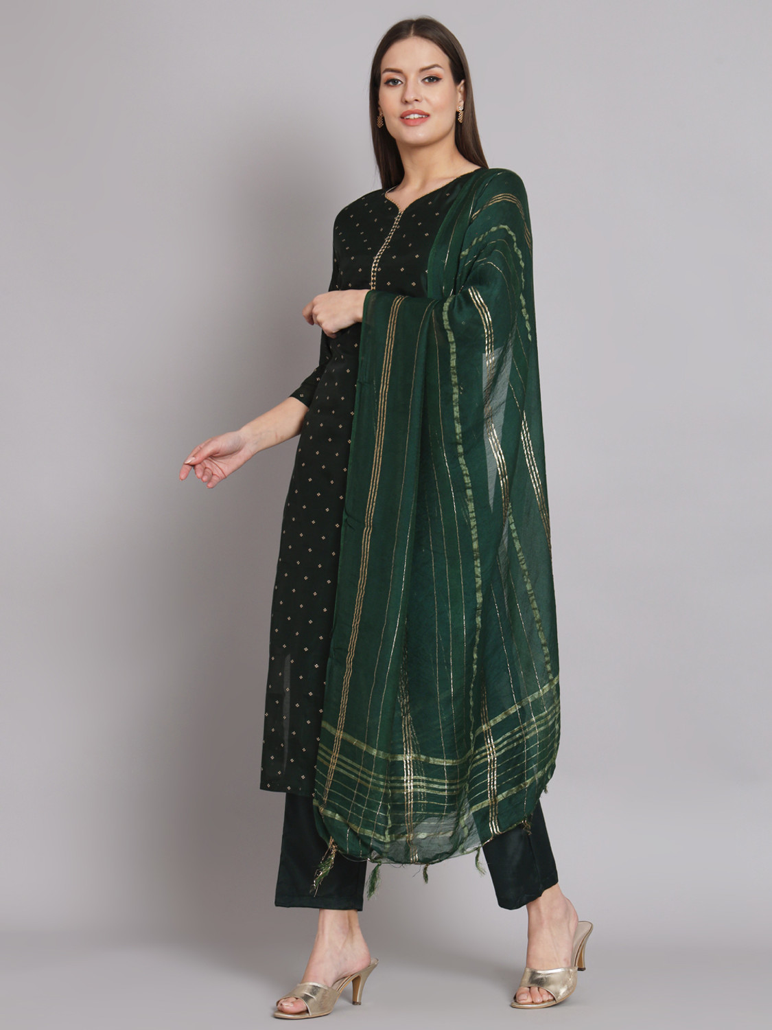 Image of VredeVogel Women Kurta Pant Dupatta Set