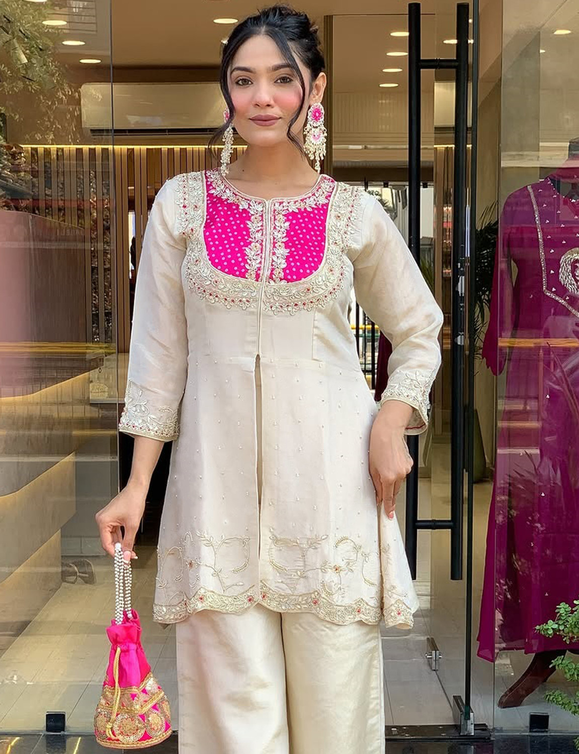 Image of Sashay Boutique Women Kurta Palazzo Set