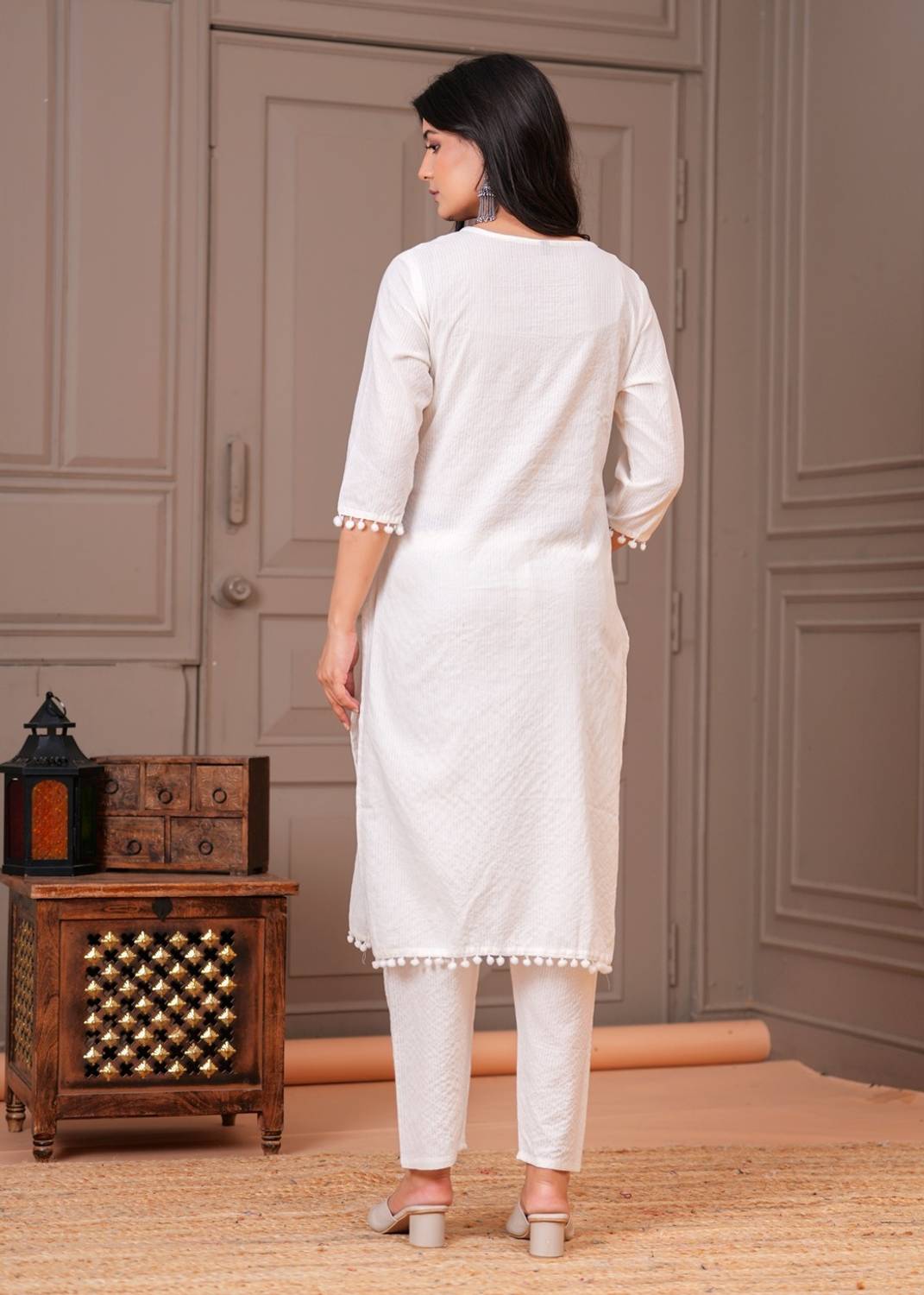 【ホワイト】鬼カノコ レイヤードツインセット <LADIES LINE> (LADIES) xxl-white-katha-set-