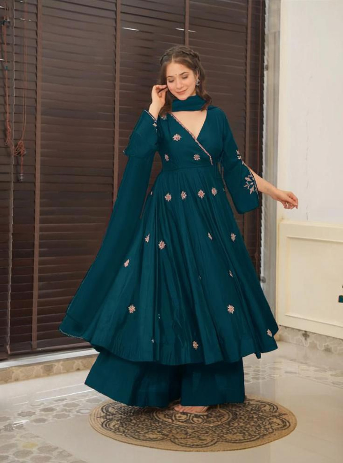 Image of Kiya Enterprises Women Palazzo Dupatta Set