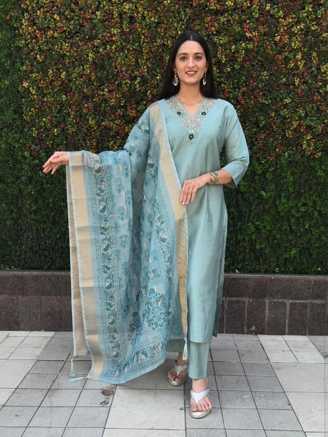 Image of RAJLAXMI FASHION Women Kurti Palazzo Dupatta Set