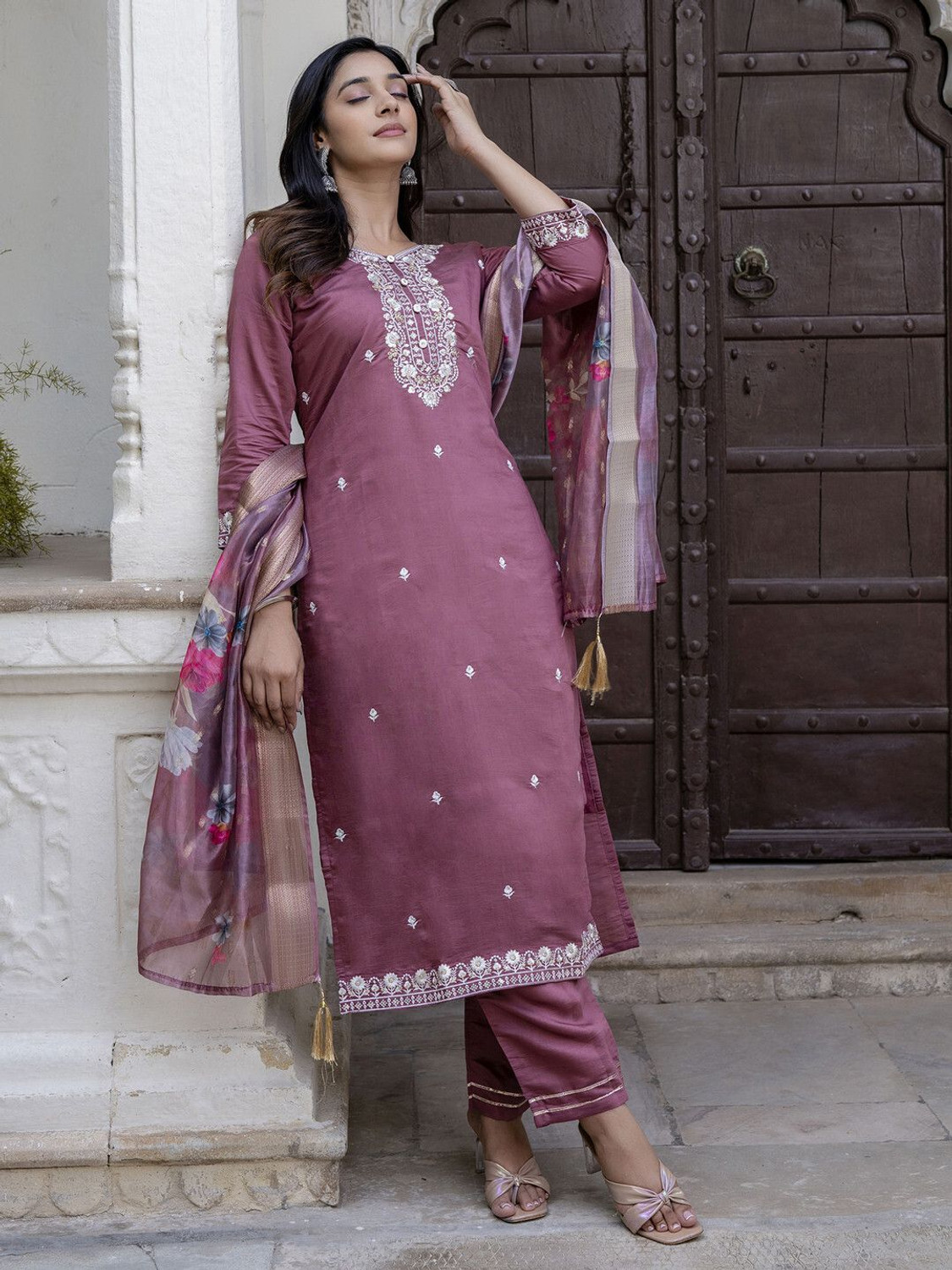 Image of VredeVogel Women Kurta Pant Dupatta Set