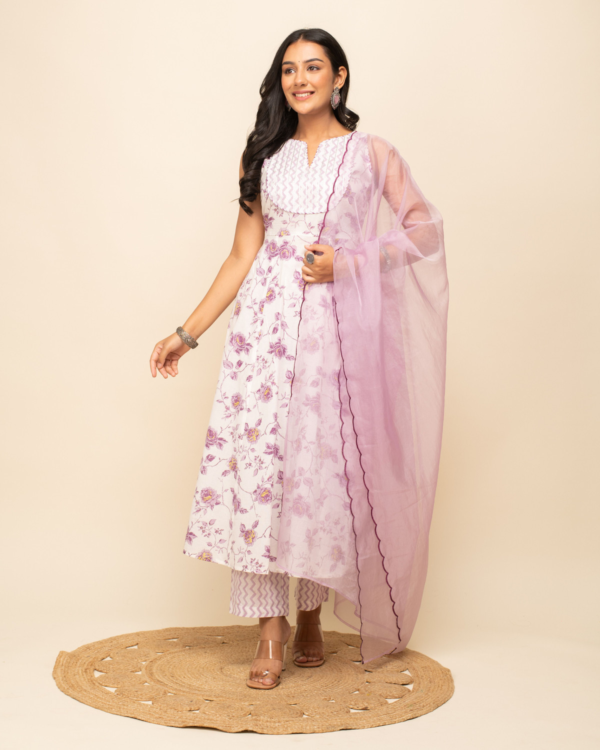 Image of FIORRA Women Kurta Pant Dupatta Set