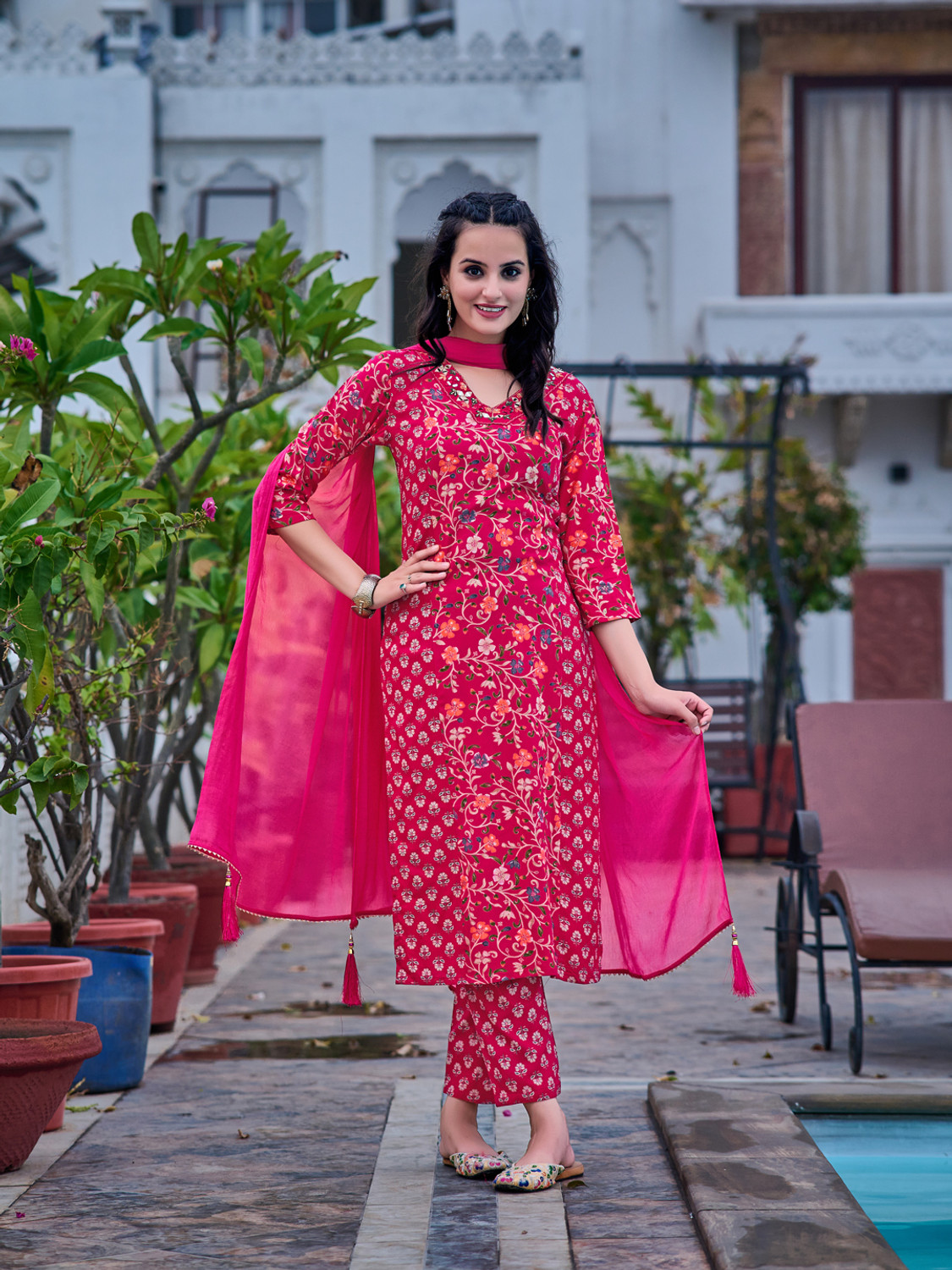 Image of berrylicious Women Kurta Pant Dupatta Set