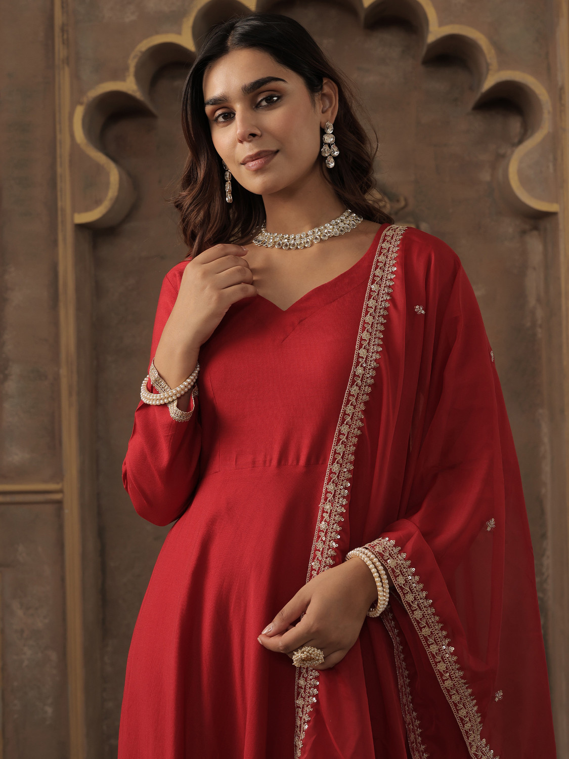 Image of Indo Era Women Kurta Pant Dupatta Set