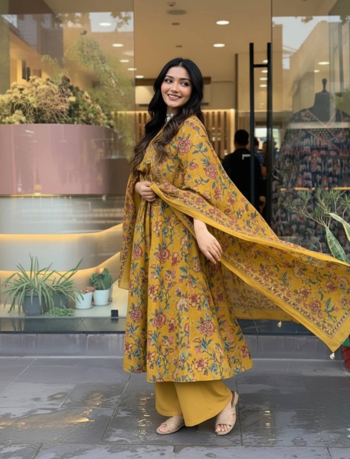 Lamba Women Kurta Palazzo Dupatta Set - Image 3