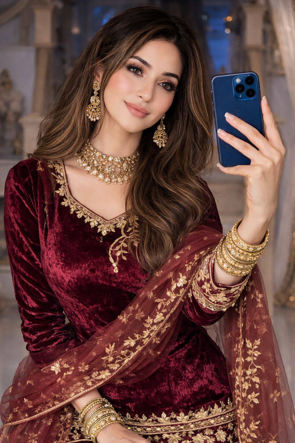 Image of Mahi Fashion Women Kurta Sharara Attached Dupatta Set