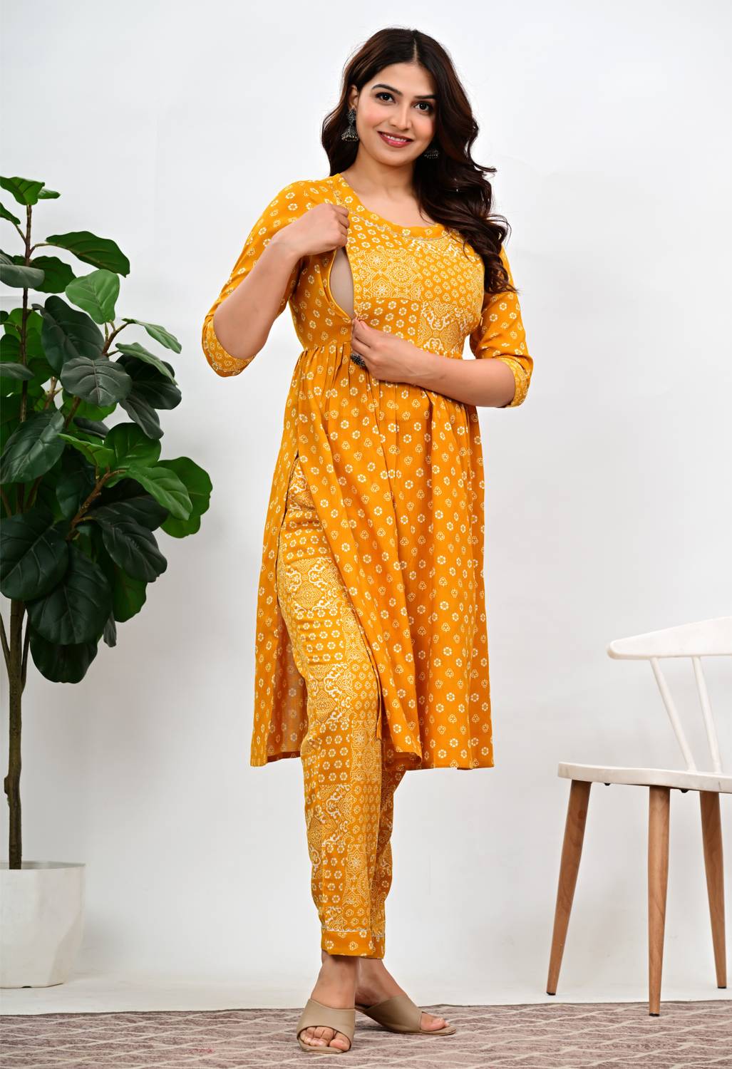 77Taj7 Women Kurta Pant Set