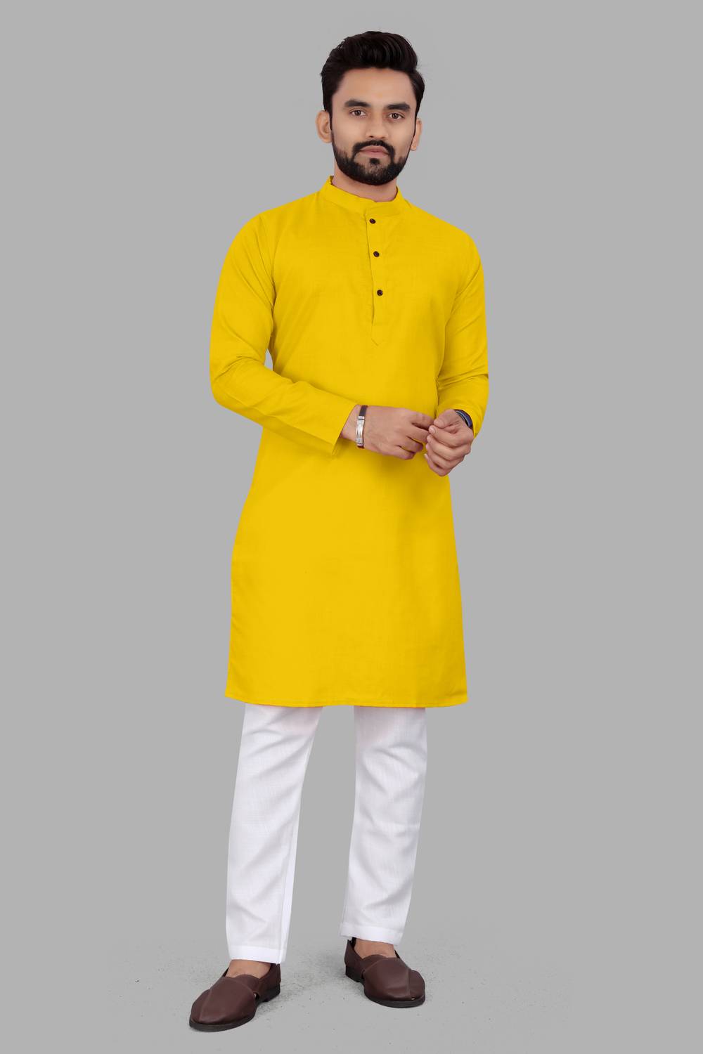 Artisan Men Cotton Blend Kurta Pyjama Set