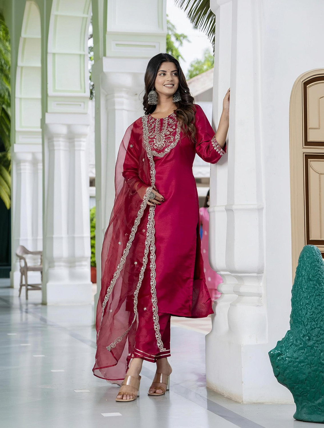 Image of VredeVogel Women Kurta Pant Dupatta Set