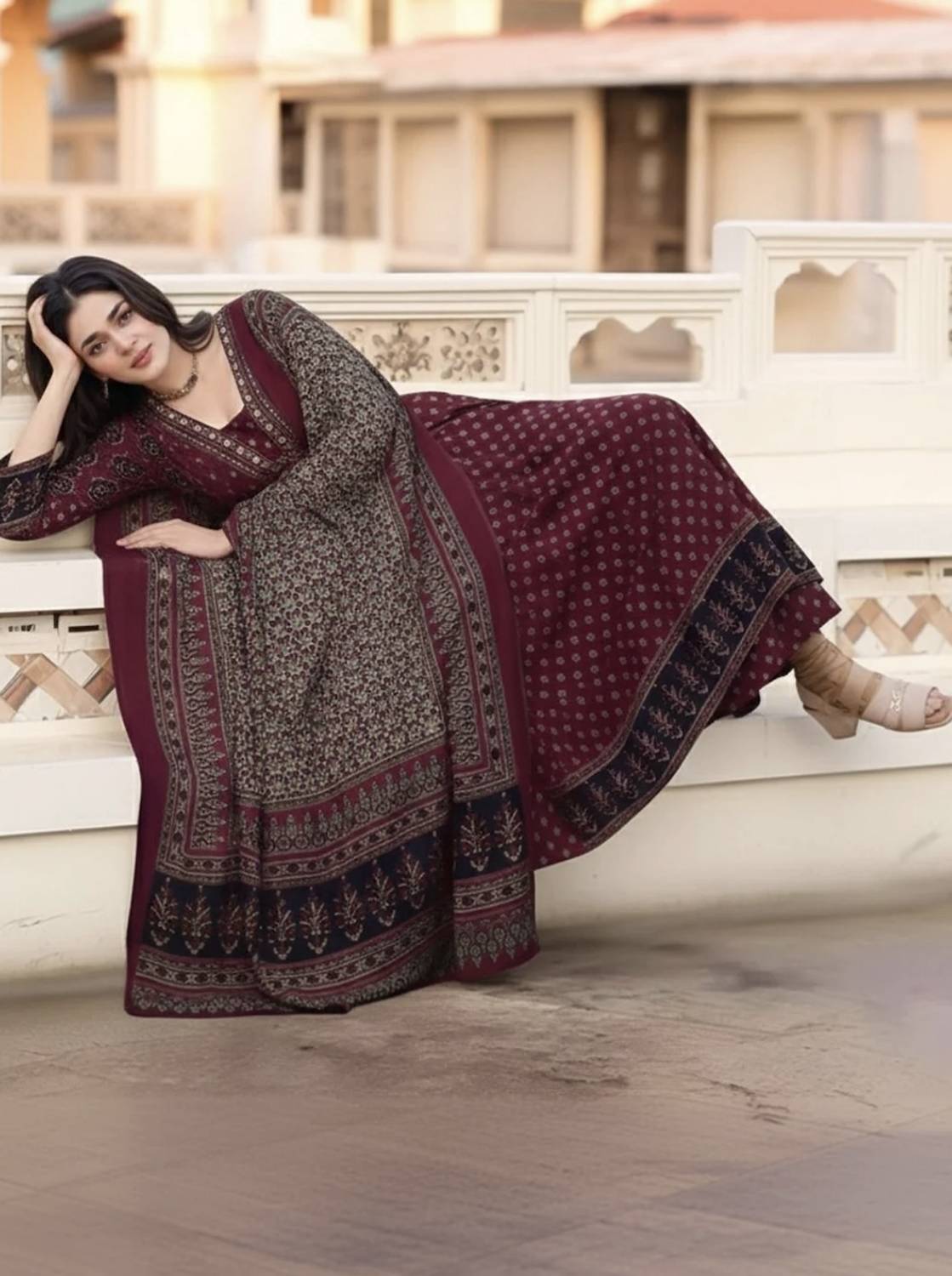 MAK FASHIONS Women Kurta Palazzo Dupatta Set - Image 5
