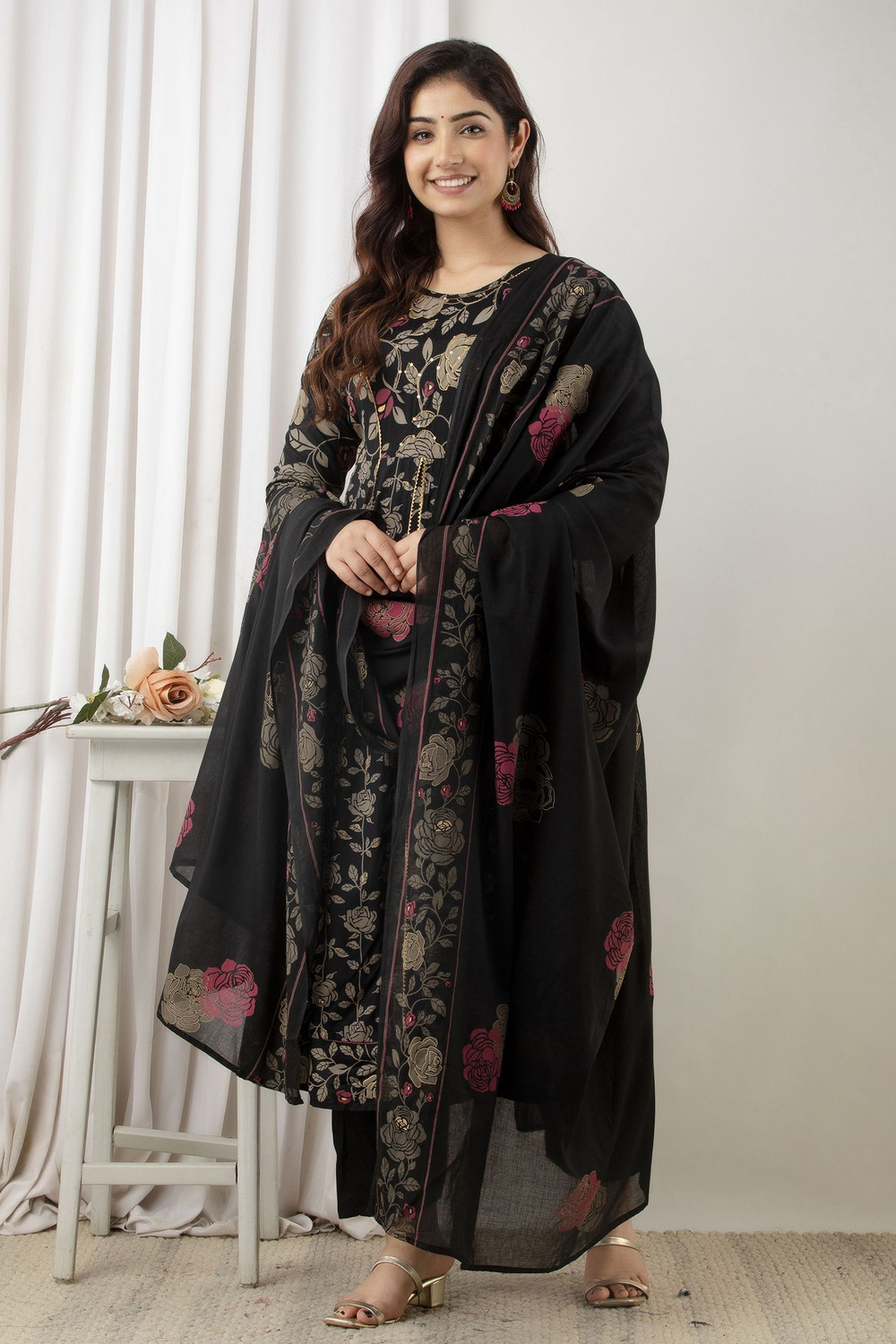 Image of River of cloth Women Kurta Pant Dupatta Set