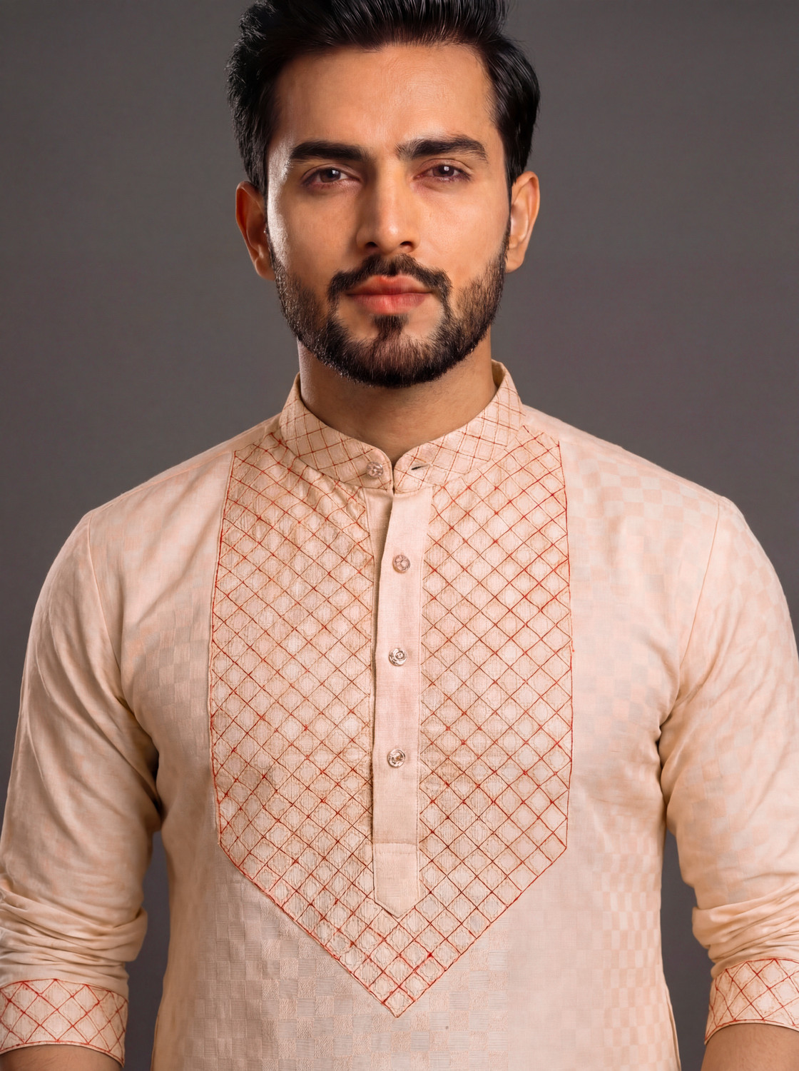 Image of Tibra Collection Men Embroidered Straight Kurta