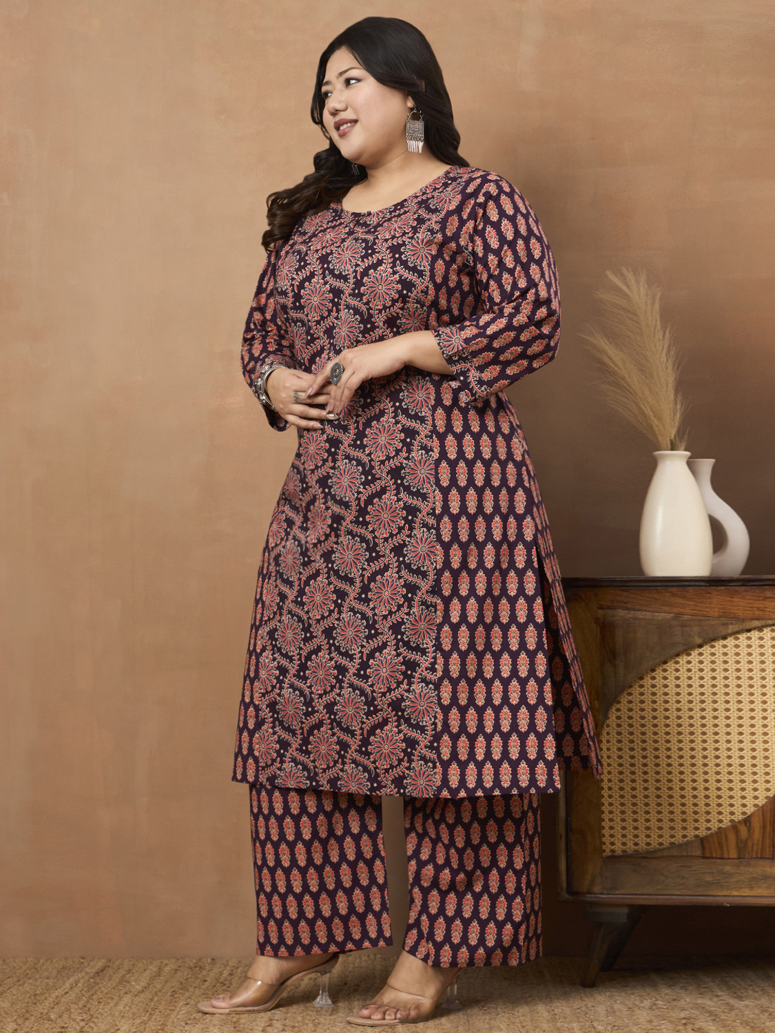 Image of Tissu Women Kurta Palazzo Set