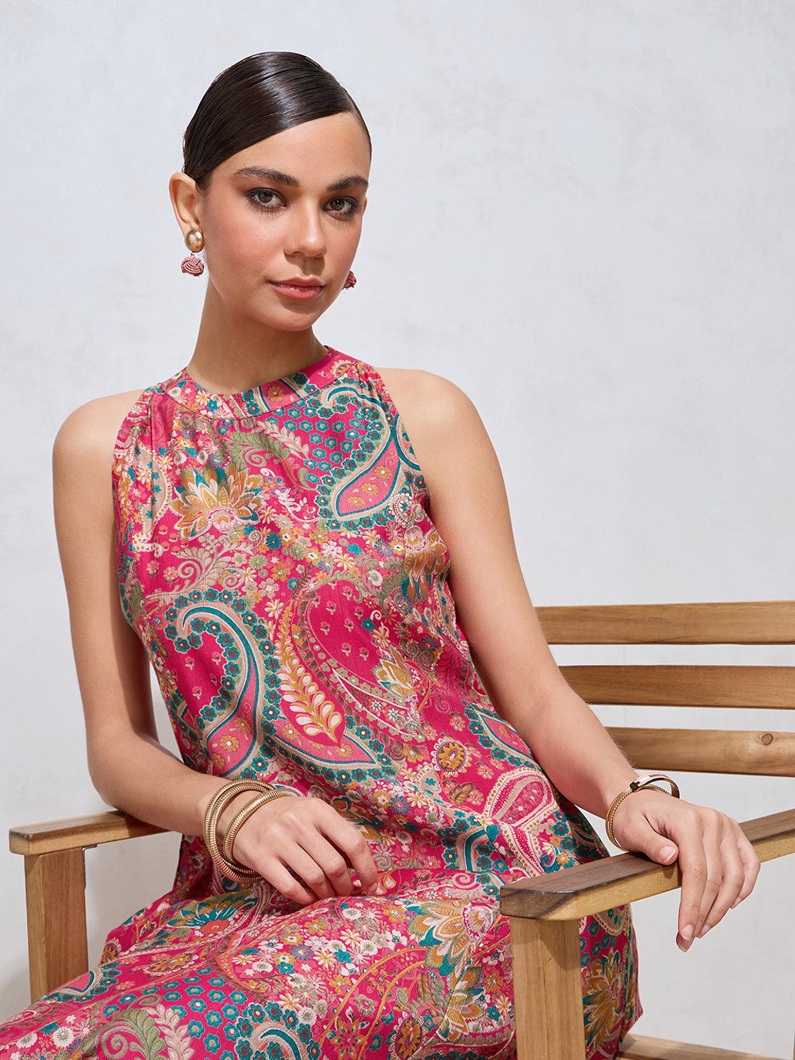 Image of flowervelly Women Kurti Pyjama Set