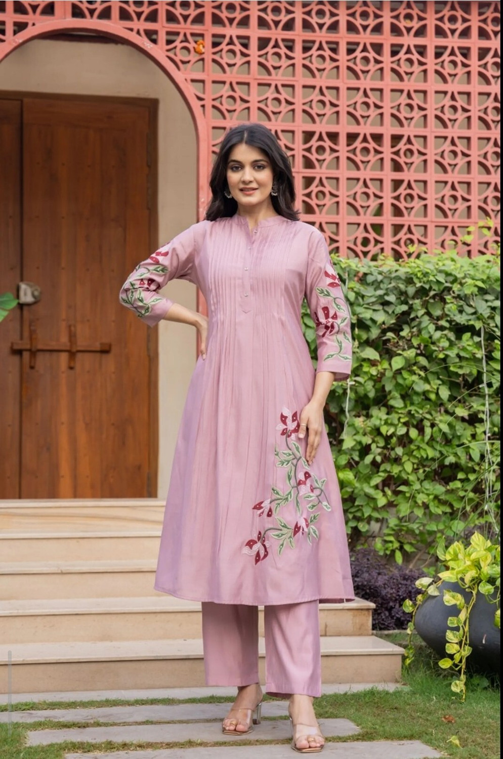 Image of Pink World Women Kurta Pant Set