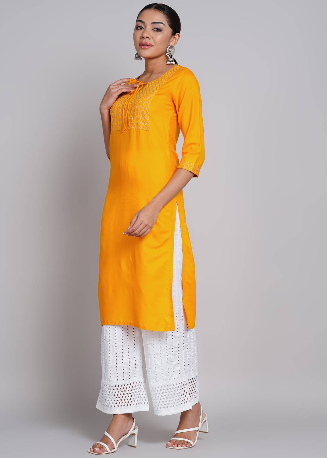 BAMLIZA WEAR Women Kurta Palazzo Set