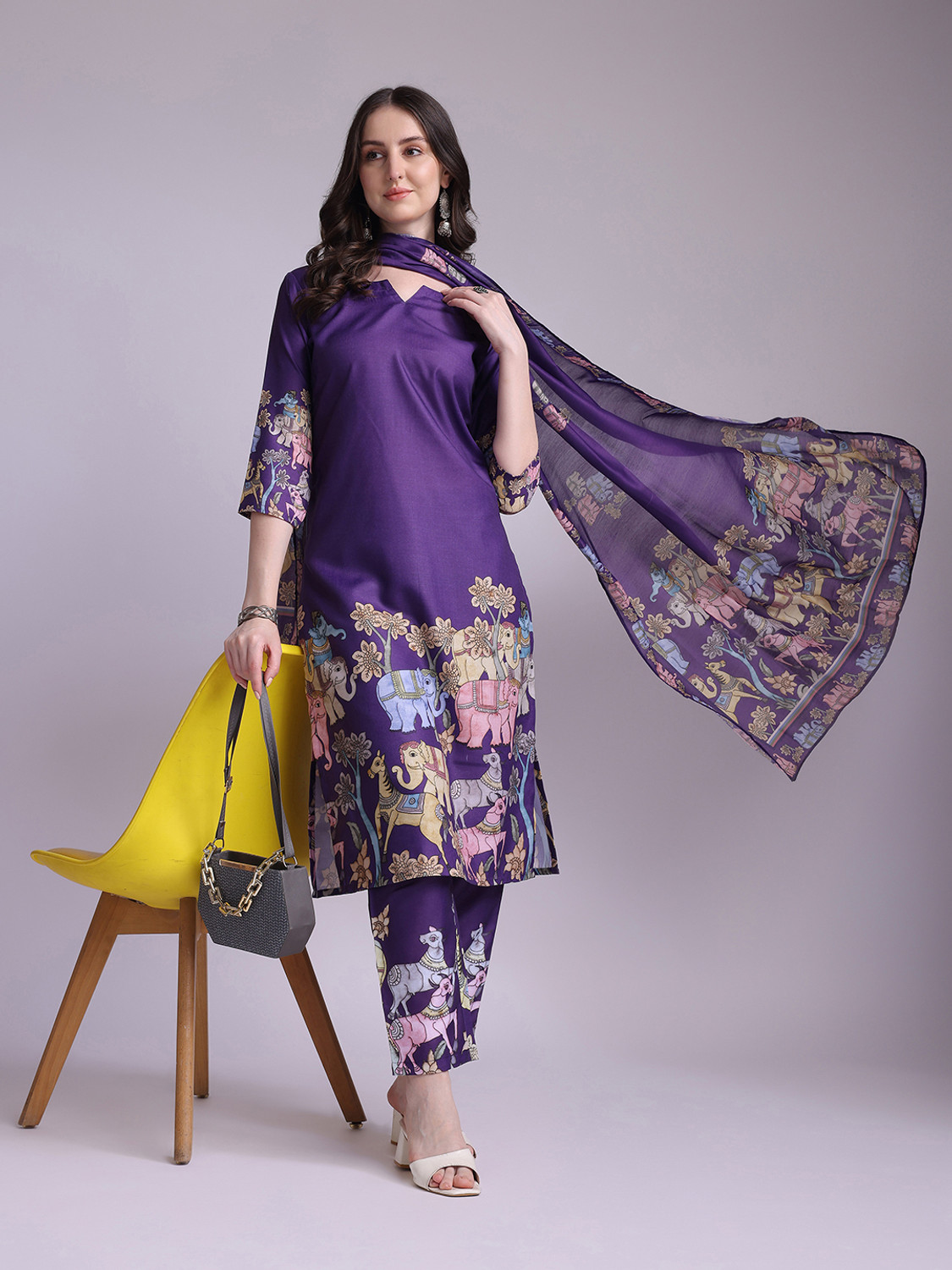Image of ANOUK Women Kurta Pant Dupatta Set