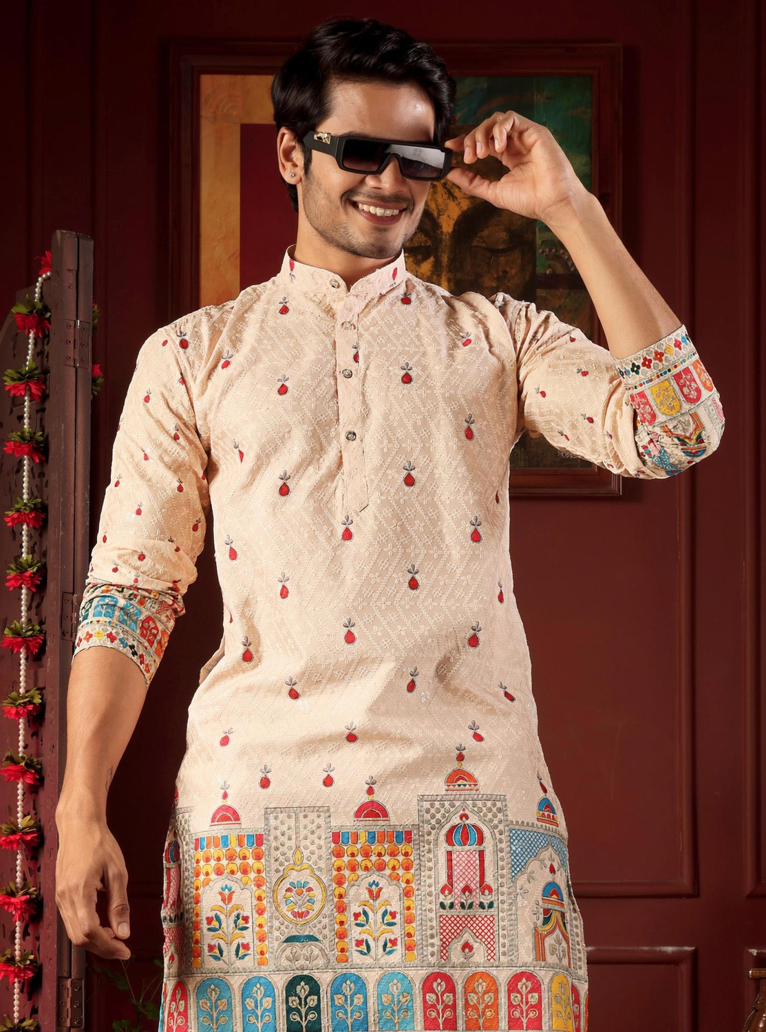 Image of MENTIFIC Men Kurta Pyjama Set