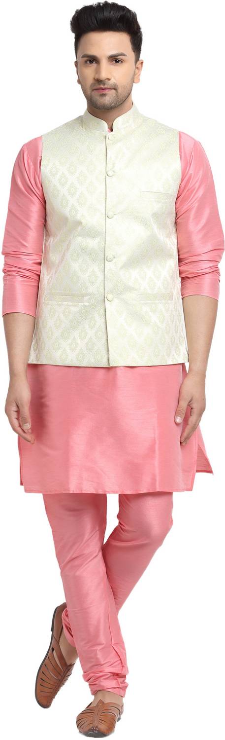 kaifoo Men Kurta Pyjama Ethnic Jacket Set