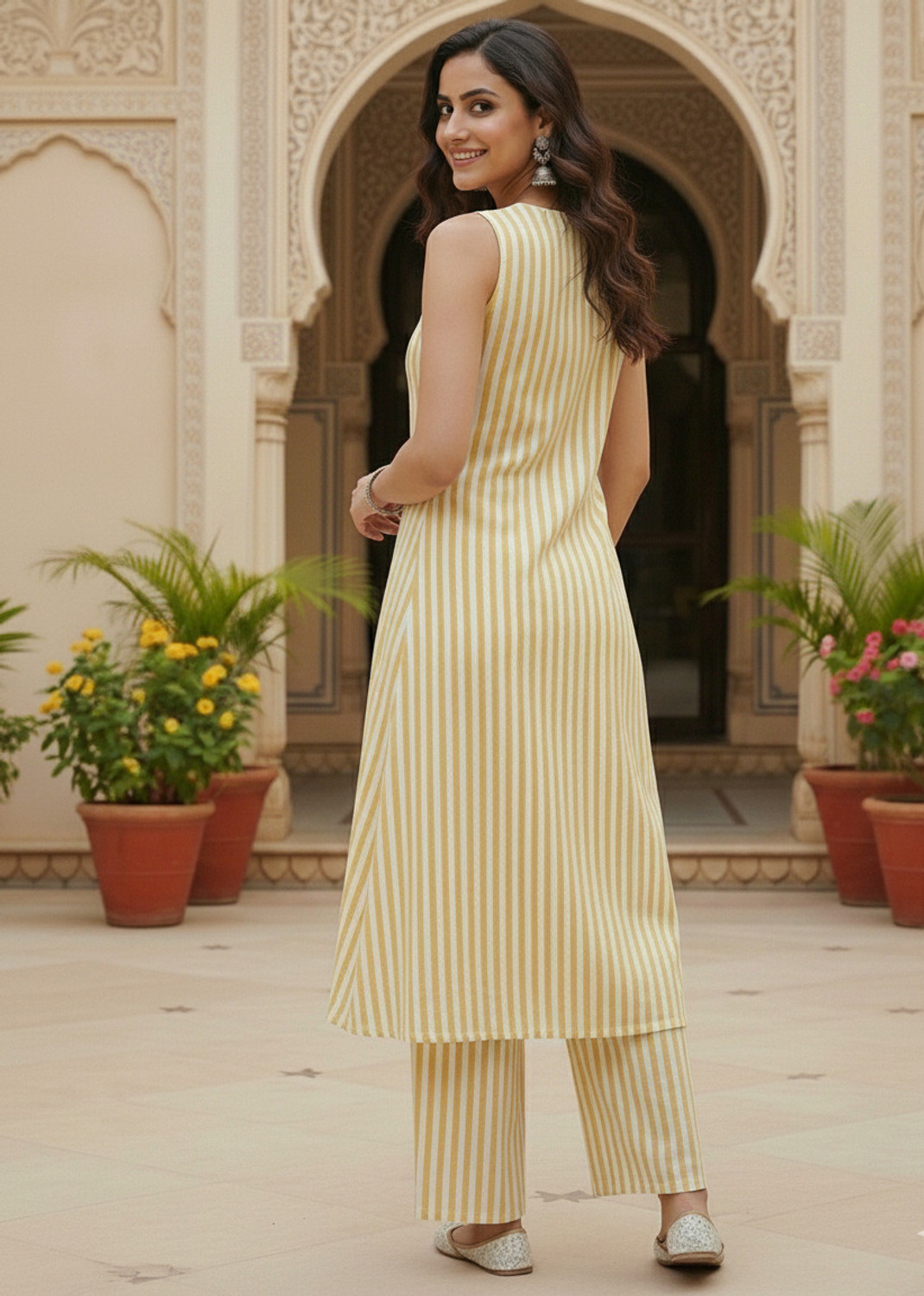 Image of Printora Women Kurta Palazzo Set