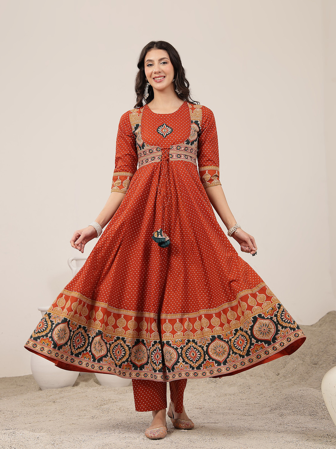 Image of KIMAYRA Women Kurta Palazzo Dupatta Set