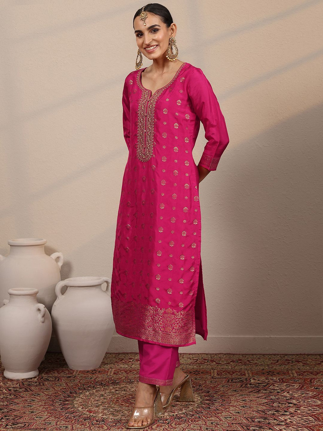 Image of LIBAS Women Kurta Pant Dupatta Set