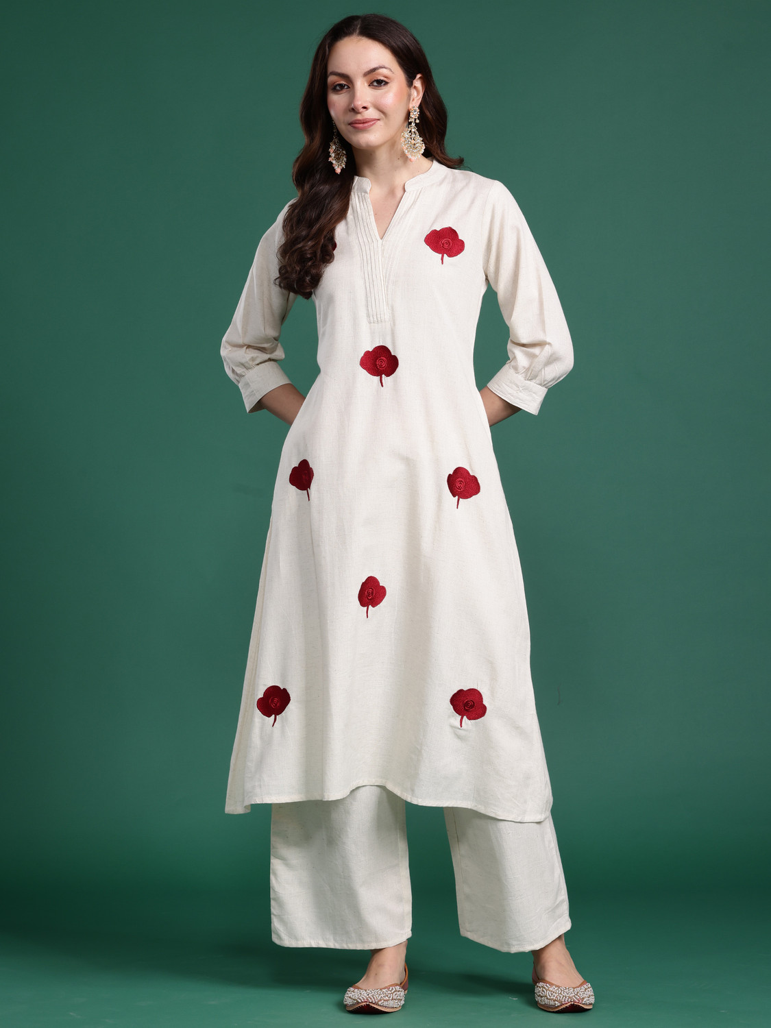 Image of Indo Era Women Kurta Palazzo Set