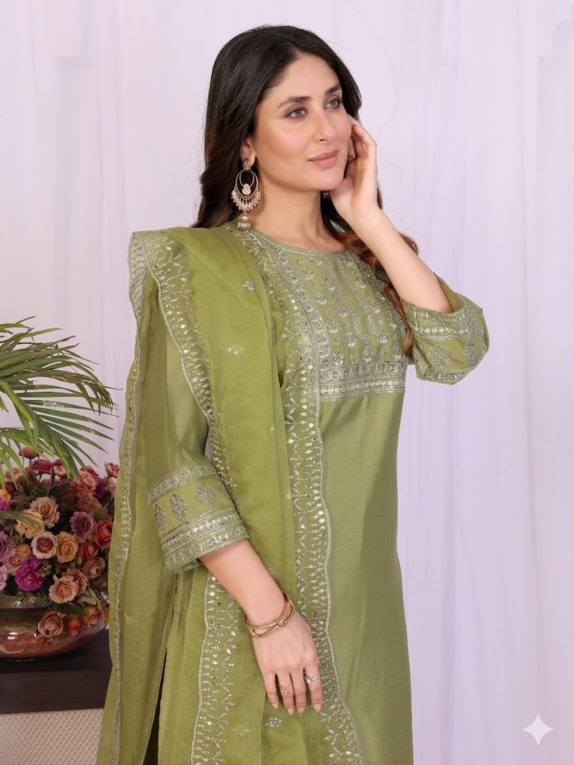 Aakasya Women Kurta Pant Dupatta Set