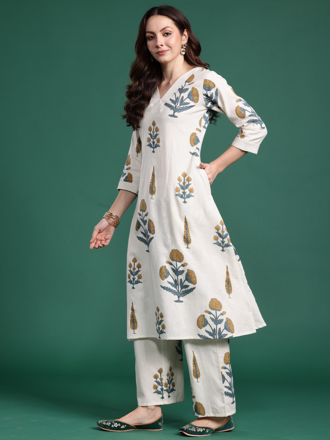 Image of Indo Era Women Kurta Palazzo Set