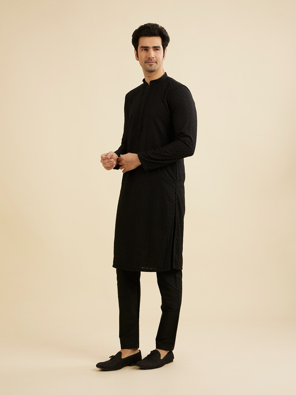 Image of MANYAVAR Men Kurta Pyjama Set