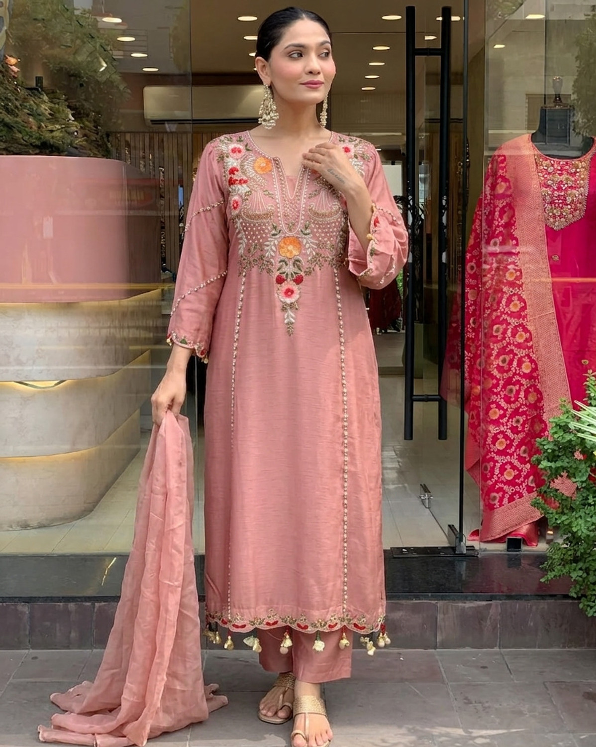 Image of PRASAANCREATION Women Kurta Pant Dupatta Set