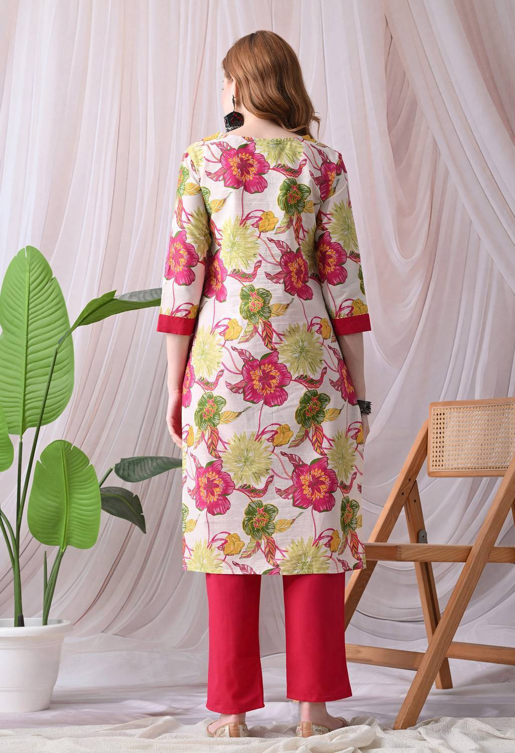 Image of FABUNNA COTTON Women Kurta Pant Set