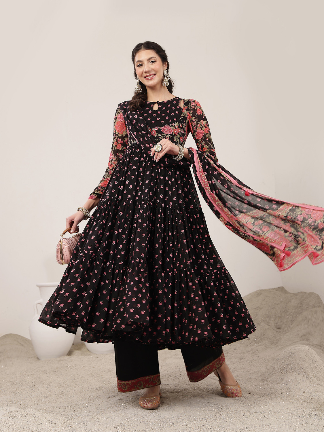 Image of Gulmohar Jaipur Women Kurta Palazzo Set