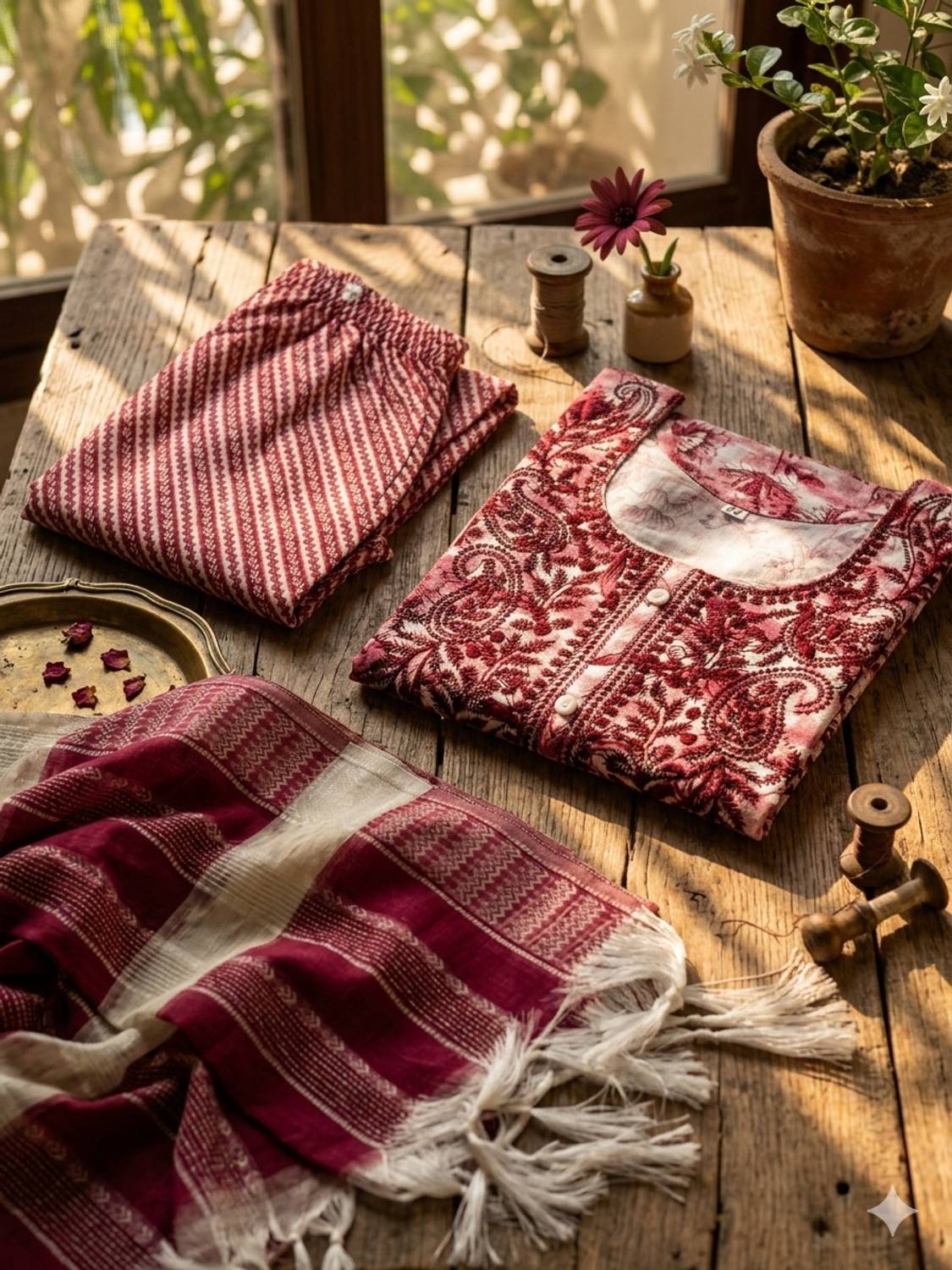 Tikkar Women Kurta Churidar Dupatta Set - Image 4