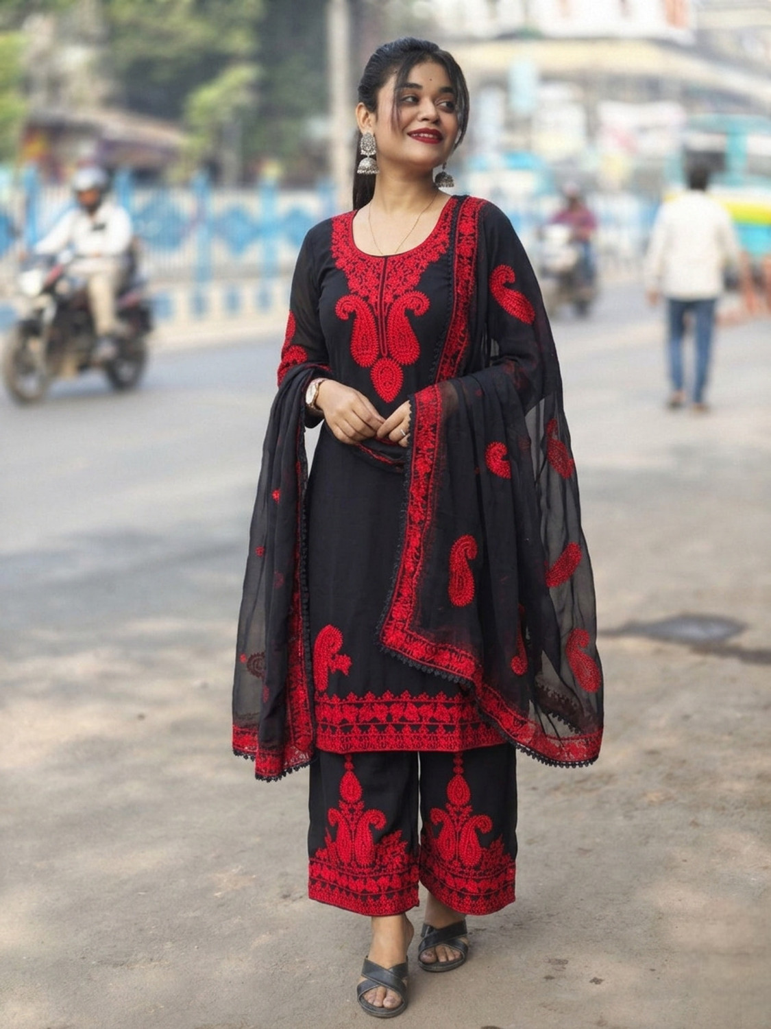MN Tex Women Kurta Pant Dupatta Set