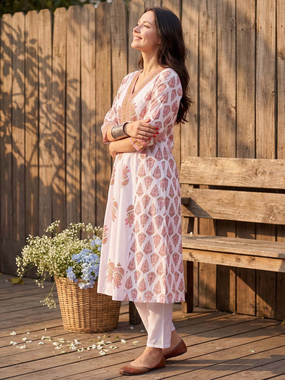 Image of Indo Era Women Kurta Palazzo Set