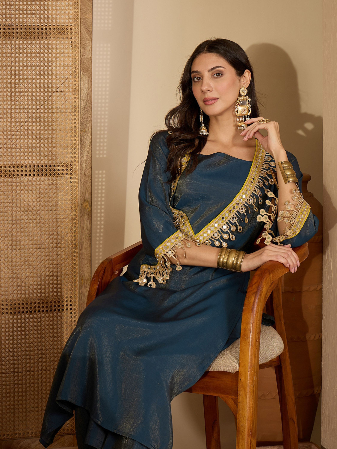 Image of Youthnic Women Kurta Palazzo Set