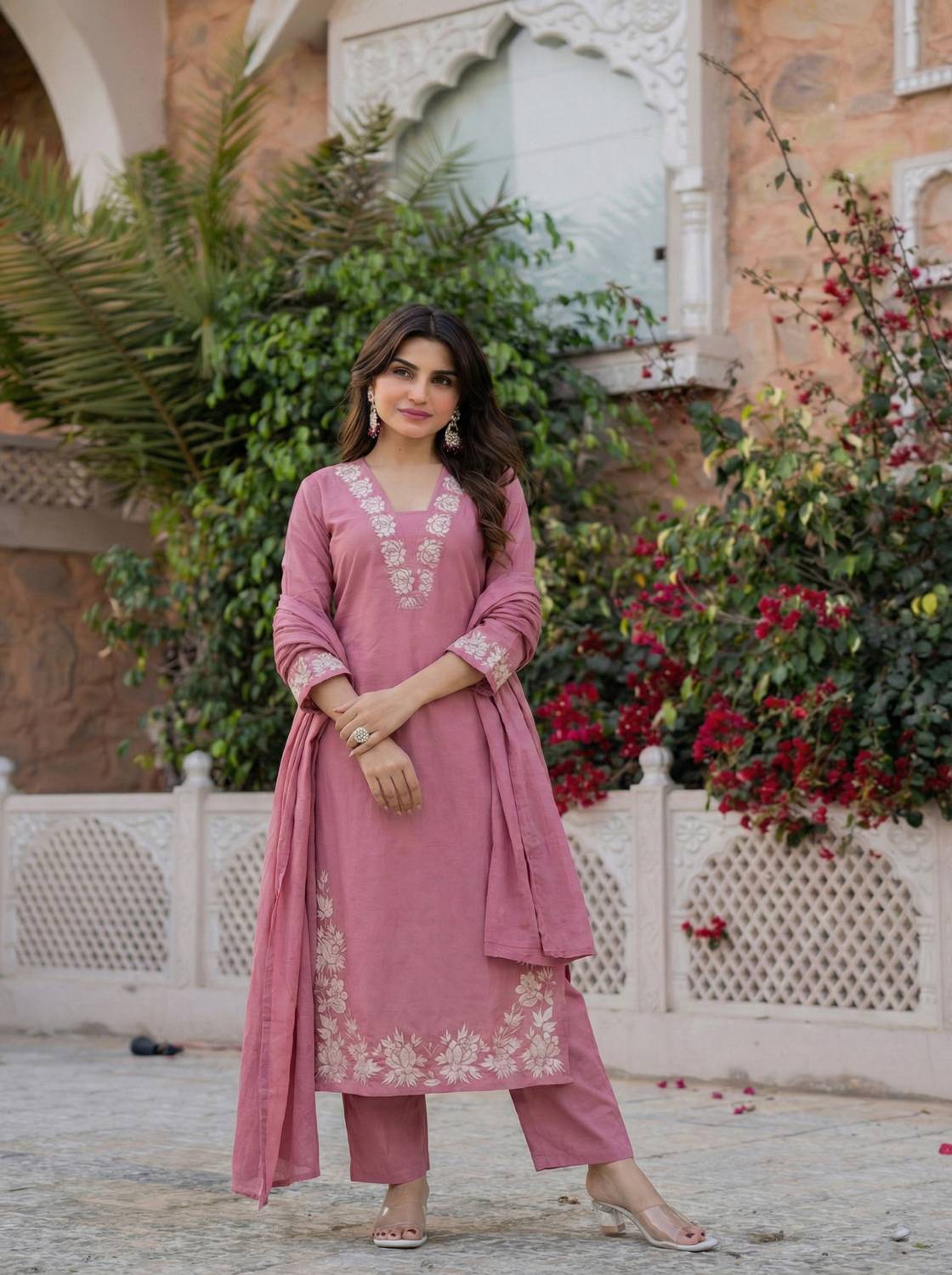 Anni Designer Women Kurti Palazzo Dupatta Set