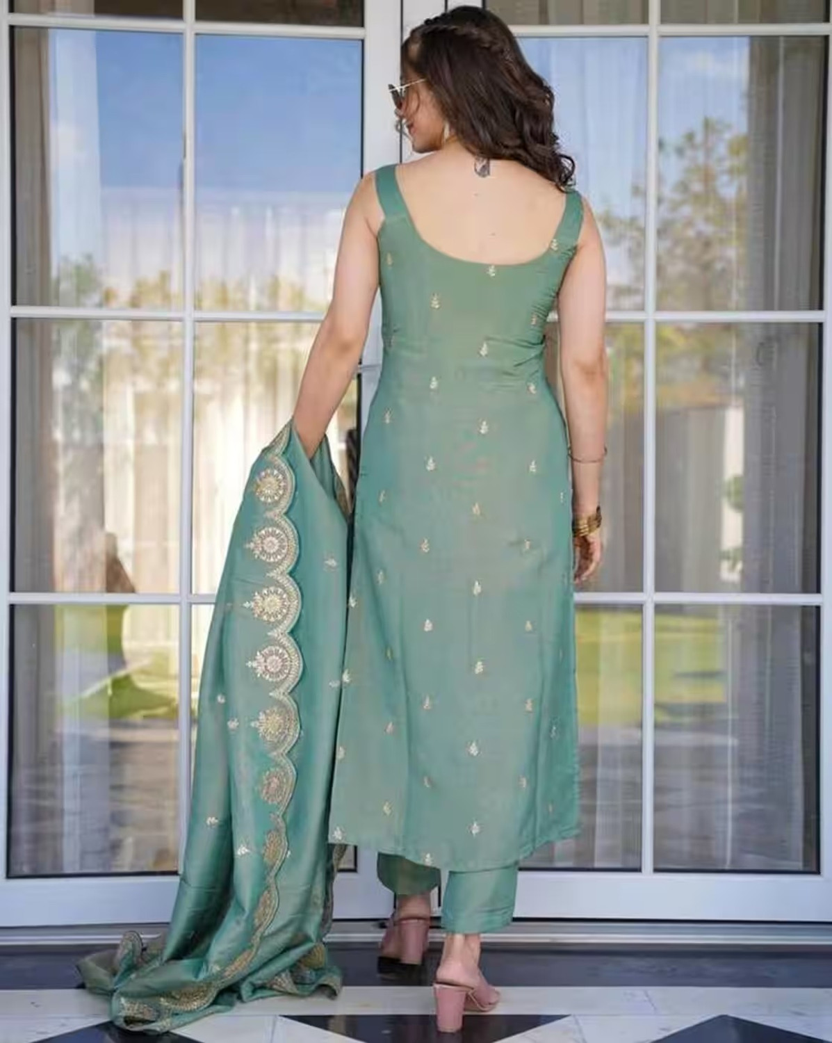 Image of C4A Women Kurta Pant Dupatta Set